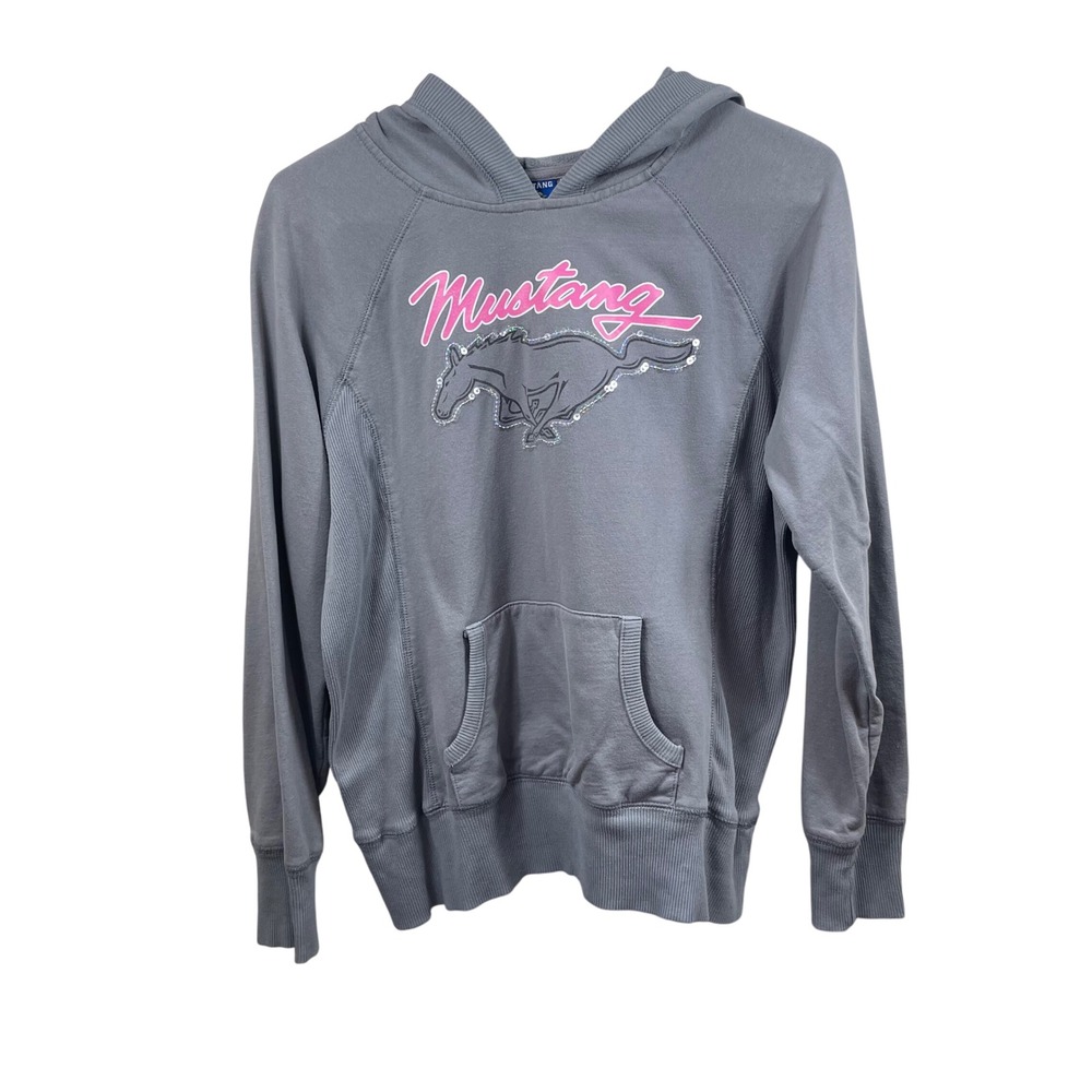 Mustang Gray Hoodie Women's 40th Anniversary Collection‎ Pullover Sweatshirt